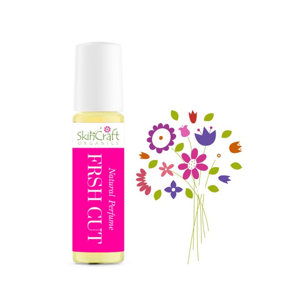 Floral Perfume Oil - Roll On Spring Flower Scent - Tulips, Hyacinths, Roses, Lily of the Valley Natural Fragrance Cologne - .35 oz /10 mL