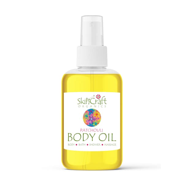 Patchouli Body Oil Spray Moisturizer - Natural Patchouli Essential Oil Bath Oil - Patchouli Massage Oil - Hippie Scent Shower & Hair Oil