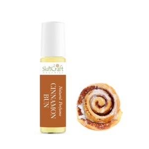 Cinnamon Bun Perfume Oil in Roll On Bottle - Cinnamon Rolls Scent - Fall Bakery Scent for Birthday, Holiday Gift for Her .35 oz / 10 ml