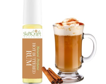 Hot Buttered Rum Perfume Oil - Natural Roll On Rum Scented Fragrance - Warm Cozy Holiday Unisex Scent - 10 mL / .35 oz