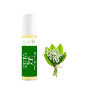 Lily of the Valley Natural Perfume Oil in Roll On Bottle - Organic Floral Fragrance - Girlfriend, Wife, Birthday Gift for Her - 10 ml