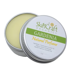 Gardenia Perfume - Solid Perfume -  Natural Gardenia Perfume - Floral Scent Fragrance - Girlfriend, Wife, Birthday Gift - .5 oz Tin