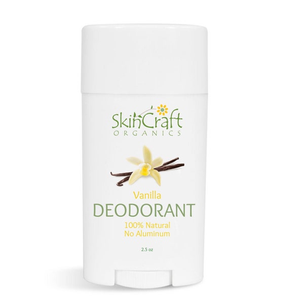 Natural Vanilla Buttercreme Deodorant - Kein Aluminium & kein Backpulver Bio Deodorant Stick - 2,5 oz