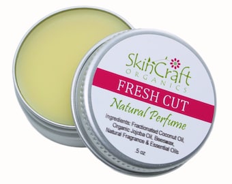 Natural Floral Perfume in Tin w/ Notes of Tulips, Roses, Hyacinths & Lily of the Valley - Flower Scent Mother's Day Gift for Her - .5 oz