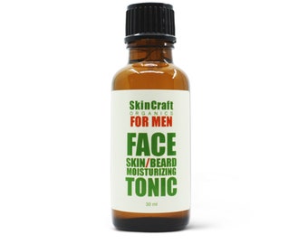 Men's Face & Beard Oil - Natural Face Moisturizer for Men - Beard Oil - Pre Shave Oil - Mens Face Serum - Organic Argan, Jojoba Oil - 30 ml.