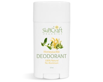 Honeysuckle Organic Deodorant - Natural Honeysuckle Fragrance Deodorant Stick - Baking Soda Free  & Aluminum Free Floral Deodorant- 2.5 oz