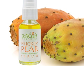 Prickly Pear Dry & Aging Skin Face Serum - Natural Skin Care with Organic Moringa, Marula, Jojoba Oils