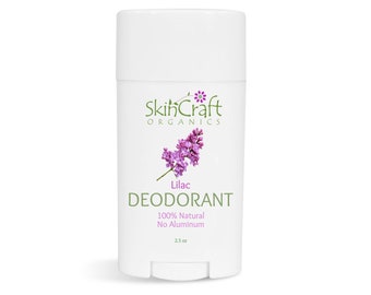 Lilac Natural Deodorant - No Baking Soda & No Aluminum Gentle Organic Deodorant Stick w/ Arrowroot, Coconut and Shea - Full Size 2.5 oz