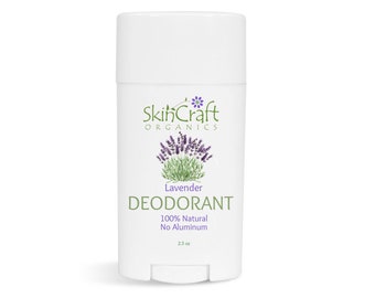 Natural Lavender Deodorant - Organic Women's Deodorant Stick - No Aluminum, No Baking Soda Gentle Coconut Deodorant for Sensitive Skin
