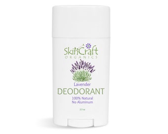 Desodorante natural de lavanda - Desodorante orgánico en barra para mujer - Sin aluminio ni bicarbonato de sodio - Desodorante suave de coco para piel sensible