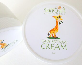 Natural Baby Diaper Cream - Baby Diaper Rash Cream / Non Nano Zinc Oxide Diaper Cream - Cloth Diaper Safe - Organic Diaper Ointment - 5 oz