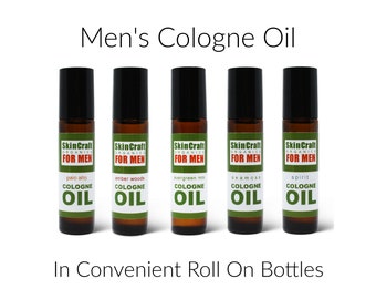 Men's Cologne Oil - Natural Woodsy, Earthy & Fresh Scent Fragrances for Men - Essential Oils, Natural Fragrance - Husband, Dad Birthday Gift