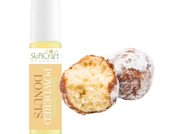 Powdered Donuts Perfume Oil - Sweet Vanilla Sugar Bakery Scent Roll On Fragrance - Gourmand Christmas Stocking Stuffer Gift - .35 oz / 10 mL