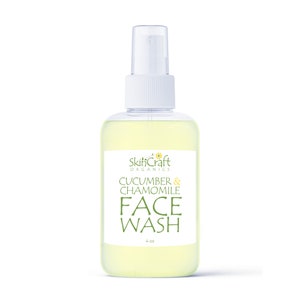 Gentle Face Wash Gel - Natural Facial Cleanser for Sensitive, Oily, Dry Skin - Hydrating Aloe, Cucumber & Chamomile Soothing Face Wash