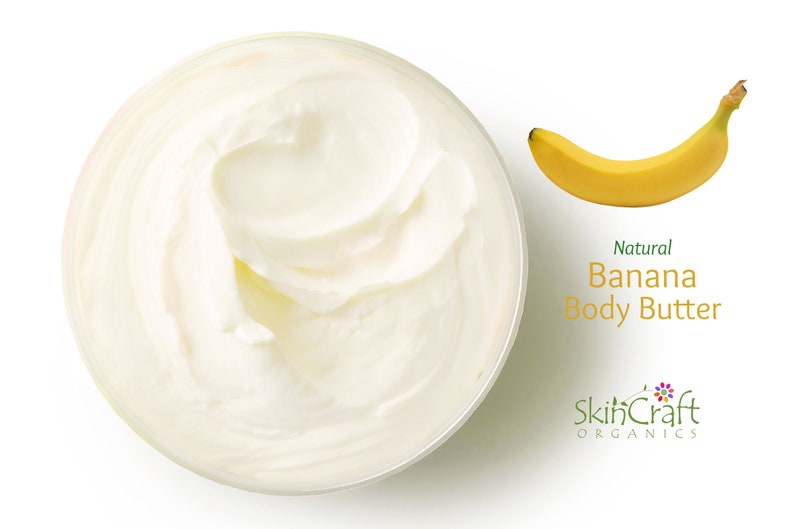 Natural Banana Body Butter Moisturizer Whipped Body Cream Lotion Natural Dry Skincare Mom, Wife, Girlfriend, Sister Gift for Her image 5