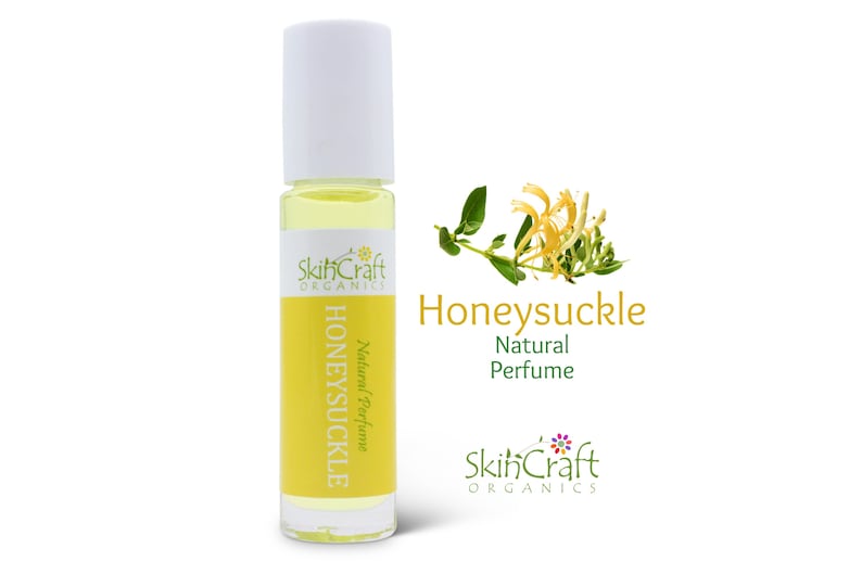 Natural Honeysuckle Perfume Oil Organic Roll On Fragrance Floral Scent Perfume Oil Girlfriend, Mom Birthday Gift .35 oz / 10 mL image 4