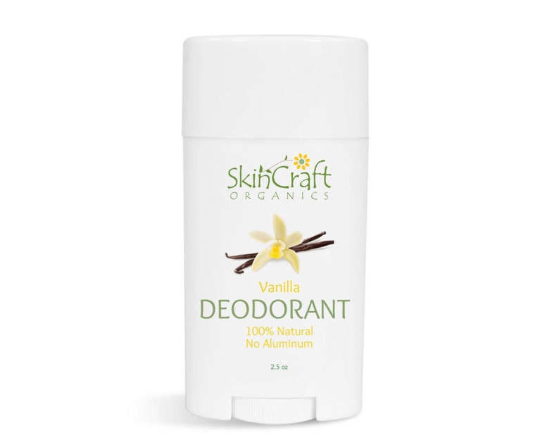 Natural Vanilla Buttercream Deodorant - No Aluminum & No Baking Soda Organic Deodorant Stick - 2.5 oz image 1