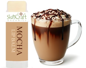 Mocha Lip Balm - Esspresso Coffee with a Dash of Chocolate Lip Care for Dry, Chapped Skin w/ Essential Oil