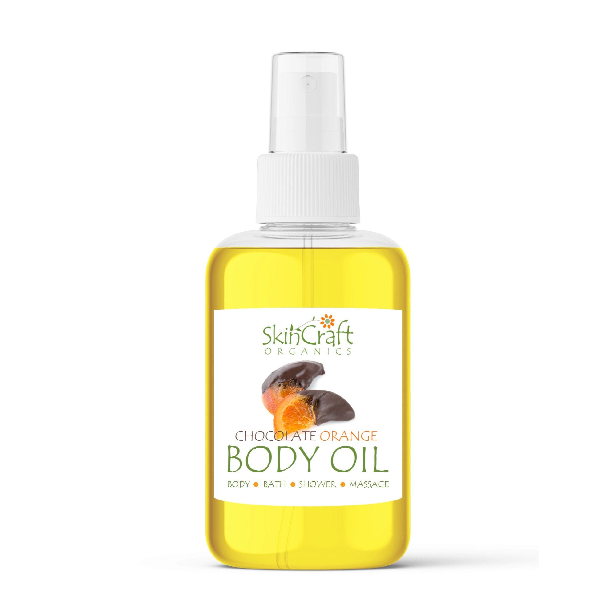 Chocolate Orange Body Oil Spray - Natural Moisturizing Bath, Massage, Hair Oil - Natural Skincare - Chocolate Covered Orange Gift for Women