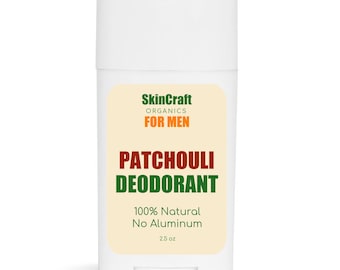 Men’s Patchouli Deodorant Stick – Natural, Aluminum-Free & Baking Soda-Free