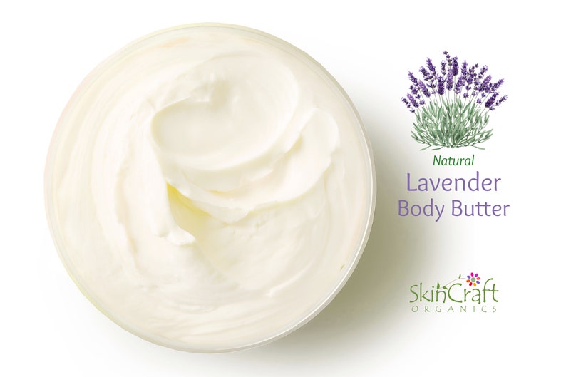 Natural Lavender Body Butter Moisturizer Whipped Hand & Body Cream Thick Lotion for Dry Skin Organic Essential Oil Mother's Day Gift image 7