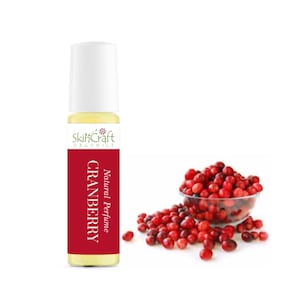 Cranberry Perfume Oil - Natural Fragrance Perfume - Sweet Tart Scent Gift for Mom, Girlfriend, Wife  .35 oz / 10 ml Roll On Bottle