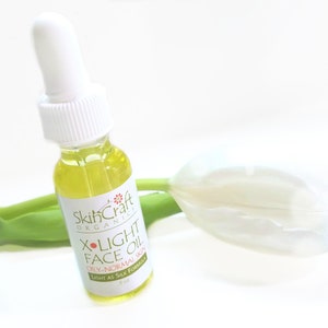Extra Light Face Moisturizer Oil for Oily Skin, Acne Prone & Sensitive Skin - Organic Gentle, Natural Facial Skin Care - .5 oz