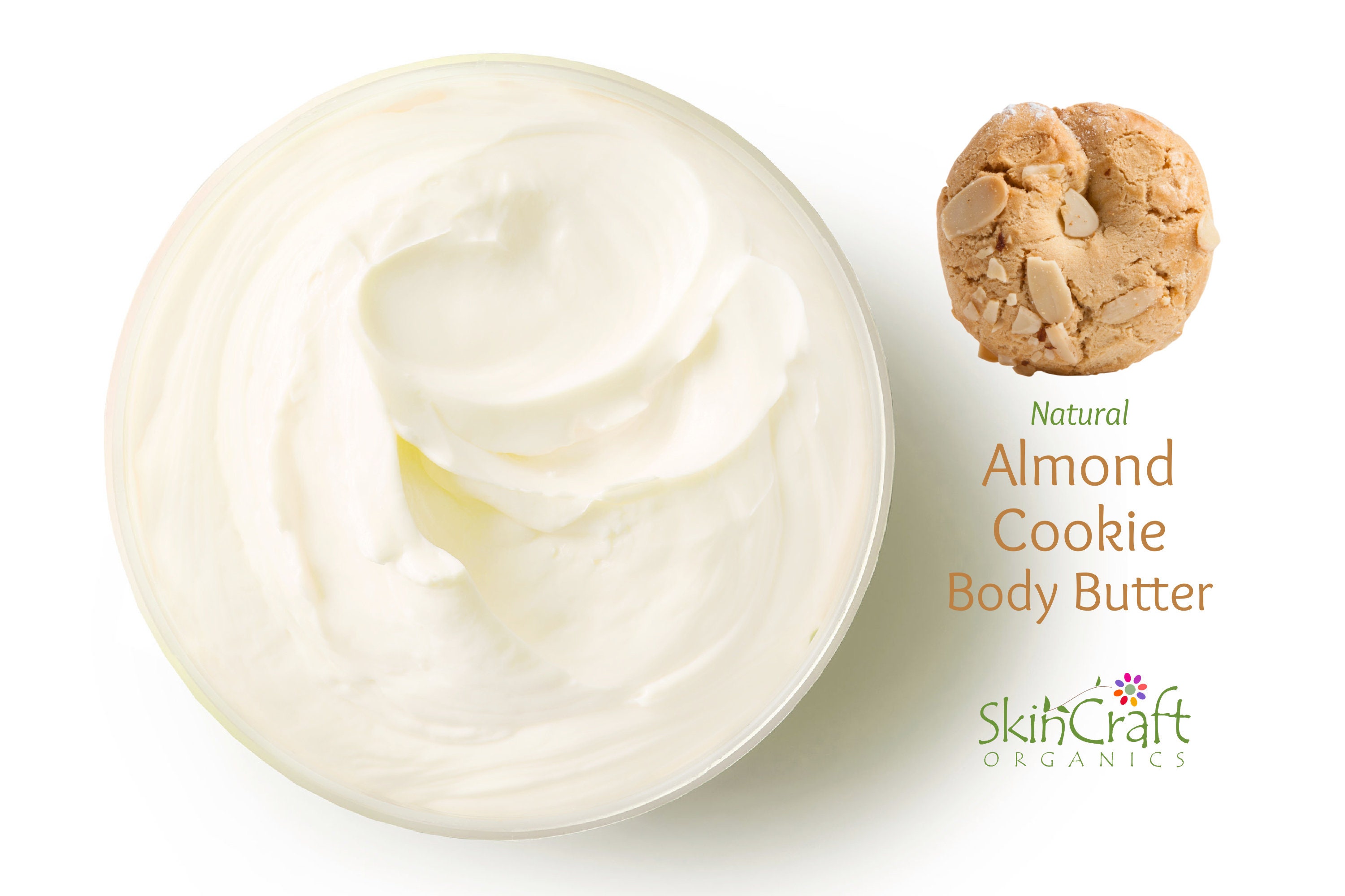 Natural Almond Cookie Body Butter Non Greasy Moisturizer
