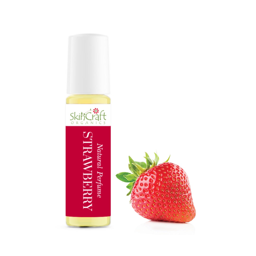 Natural Strawberry Perfume Oil Roll on Sweet Fruity Scent photo