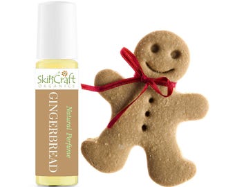Gingerbread Perfume Oil - Ginger Scented Roll On Fragrance - Delicious Bakery Gourmand Scent Gift for the Holidays .35 oz / 10 mL