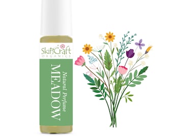Wildflower Scent - Meadow Grass & Flower Perfume Oil – Natural Floral Roll On Scent, Vegan  .35 oz/10 mL