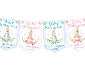 Banner personalizado para revelar el género del bebé, decoraciones para fiestas de baby shower, 8 banderas rosas y azulesDESCUENTOS POR COMPRAS MÚLTIPLES
