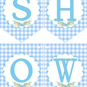 Peter Rabbit Blue Baby Shower Bunting,Baby Shower Banner-MULTIBUY DISCOUNTS image 4