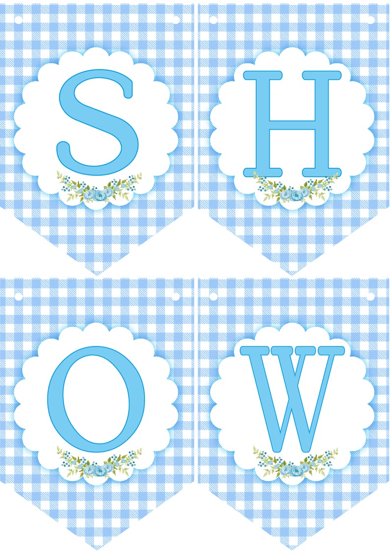 Peter Rabbit Blue Baby Shower Bunting,Baby Shower Banner-MULTIBUY DISCOUNTS image 4