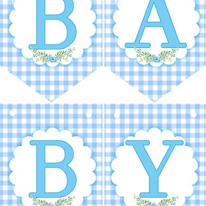 Peter Rabbit Blue Baby Shower Bunting,Baby Shower Banner-MULTIBUY DISCOUNTS image 3