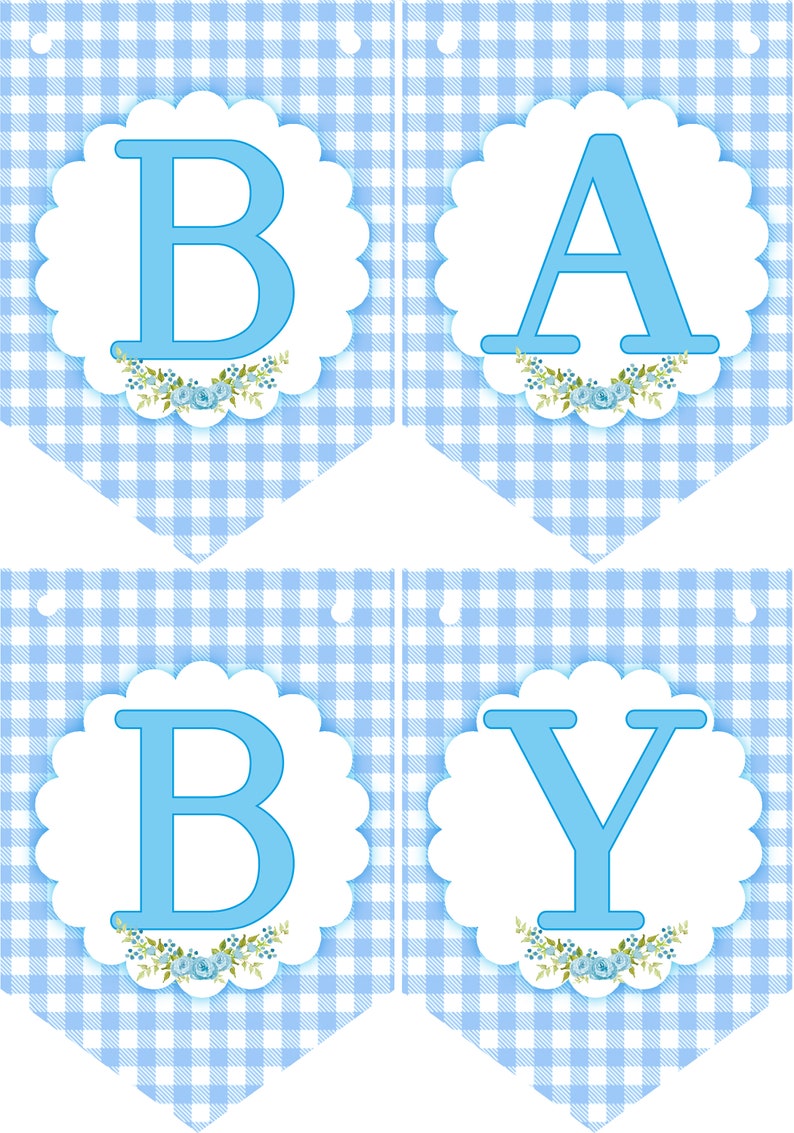 Peter Rabbit Blue Baby Shower Bunting,Baby Shower Banner-MULTIBUY DISCOUNTS image 3