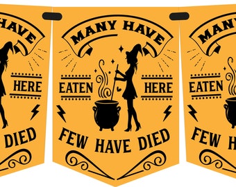 Halloween Bunting,Halloween Banner,8 Flags,Garland for Halloween Decoration,Gormet Witch-MULTIBUY DISCOUNTS