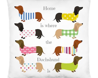 Dachshund Cushion,Pillow,Throw,Dogs,Gift for Dog Lovers,New Home Gift,Home Decor