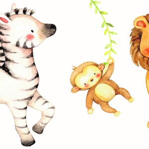 Personalisiertes Safari Dschungel Tiere Kissen,Kissen,Neues Baby Geschenk,Kinderzimmer Dekor,Kinderzimmer Schlafzimmer, Bild 5
