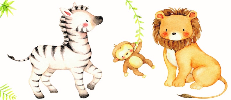 Personalisiertes Safari Dschungel Tiere Kissen,Kissen,Neues Baby Geschenk,Kinderzimmer Dekor,Kinderzimmer Schlafzimmer, Bild 5