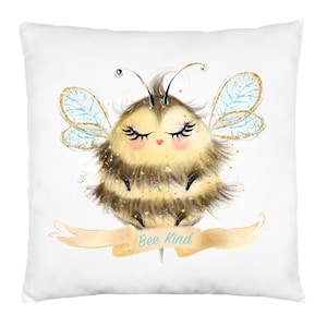 Bee Kind Linen Cushion Cover, Home Decor, Made in England