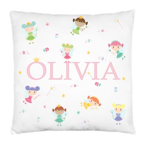 Personalised Fairy Cushion,Pillow,Gift for Girls,New Baby Gift,Nursery Decor,Kids Bedroom,