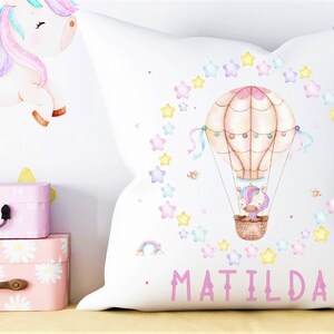 Personalised Unicorn Cushion,Pillow,New Baby Gift,Nursery Decor,Kids Bedroom,