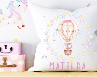 Personalised Unicorn Cushion,Pillow,New Baby Gift,Nursery Decor,Kids Bedroom,