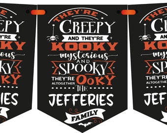 Halloween Bunting Personalised,Halloween Banner,8 Flags,Garland for Halloween Decoration-MULTIBUY DISCOUNTS