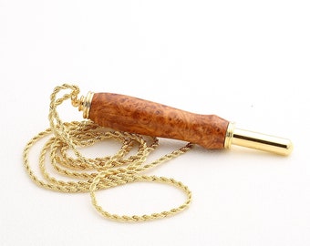 Seam Ripper - Australian Burl on Necklace