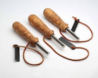 Fire Starter: Magnesium Flint with Steel Striker made from Maple Burl