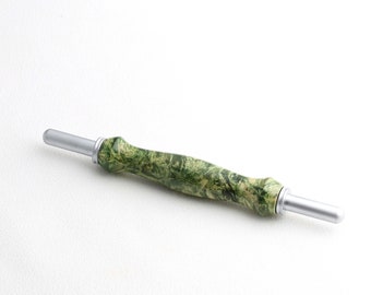 Wood Seam Ripper Stiletto Tool  - Green Dyed Box Elder Burl - sewing notion - quilter tool - Christmas  Gift