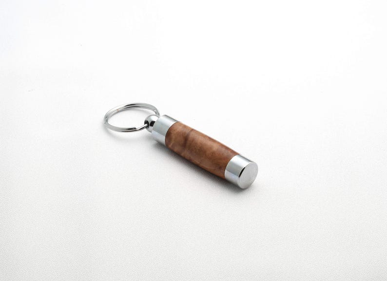 Wood Keychain - Consecrated Oil Vial - Maple Burl - Etsy