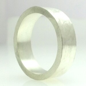 Sterling Silver 7mm Wedding Band Ring,Rasp Polish Ring